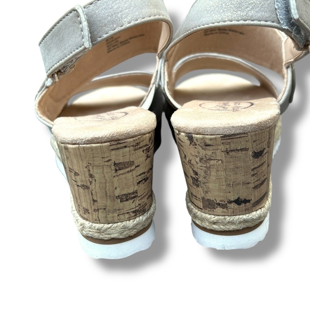 Life Stride Simply Comfort Beachy‎ Women's Wedge Sandals Size 8.5 Neutral - Picture 5 of 8